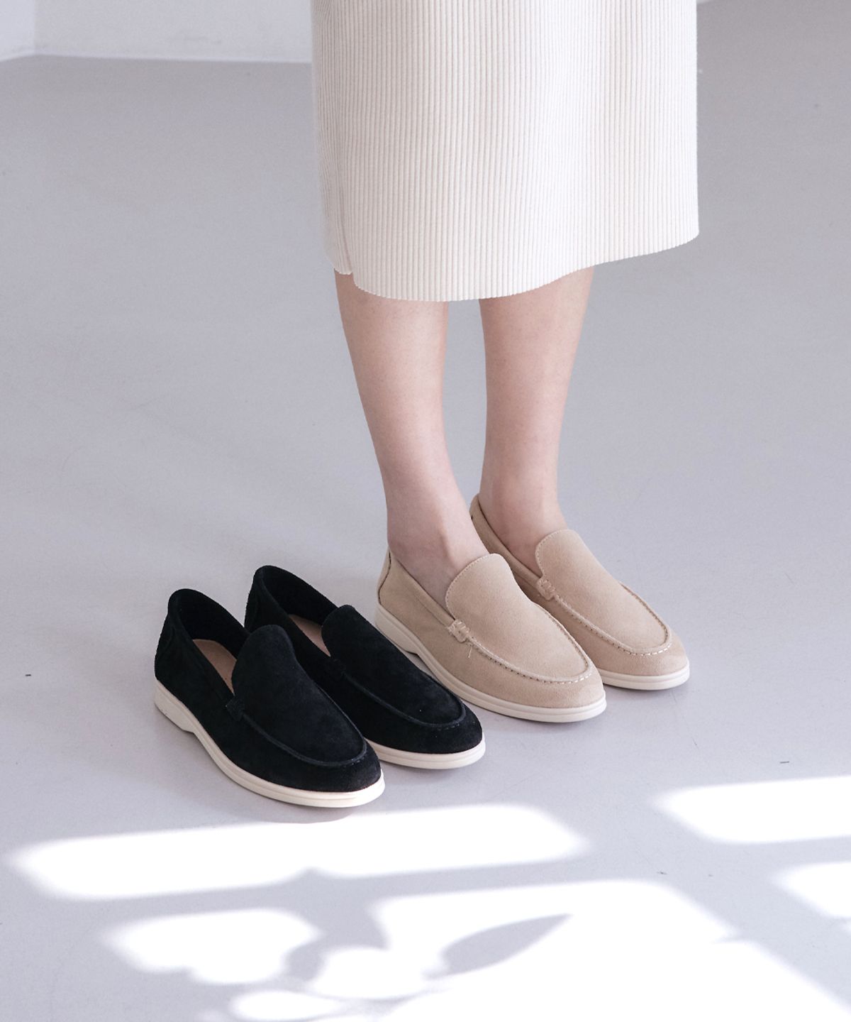 모그어스(MOGAUS) 로렐라 심플 천연소가죽 로퍼 (샤모아래더 인솔) 3color (Men & Women Size)
