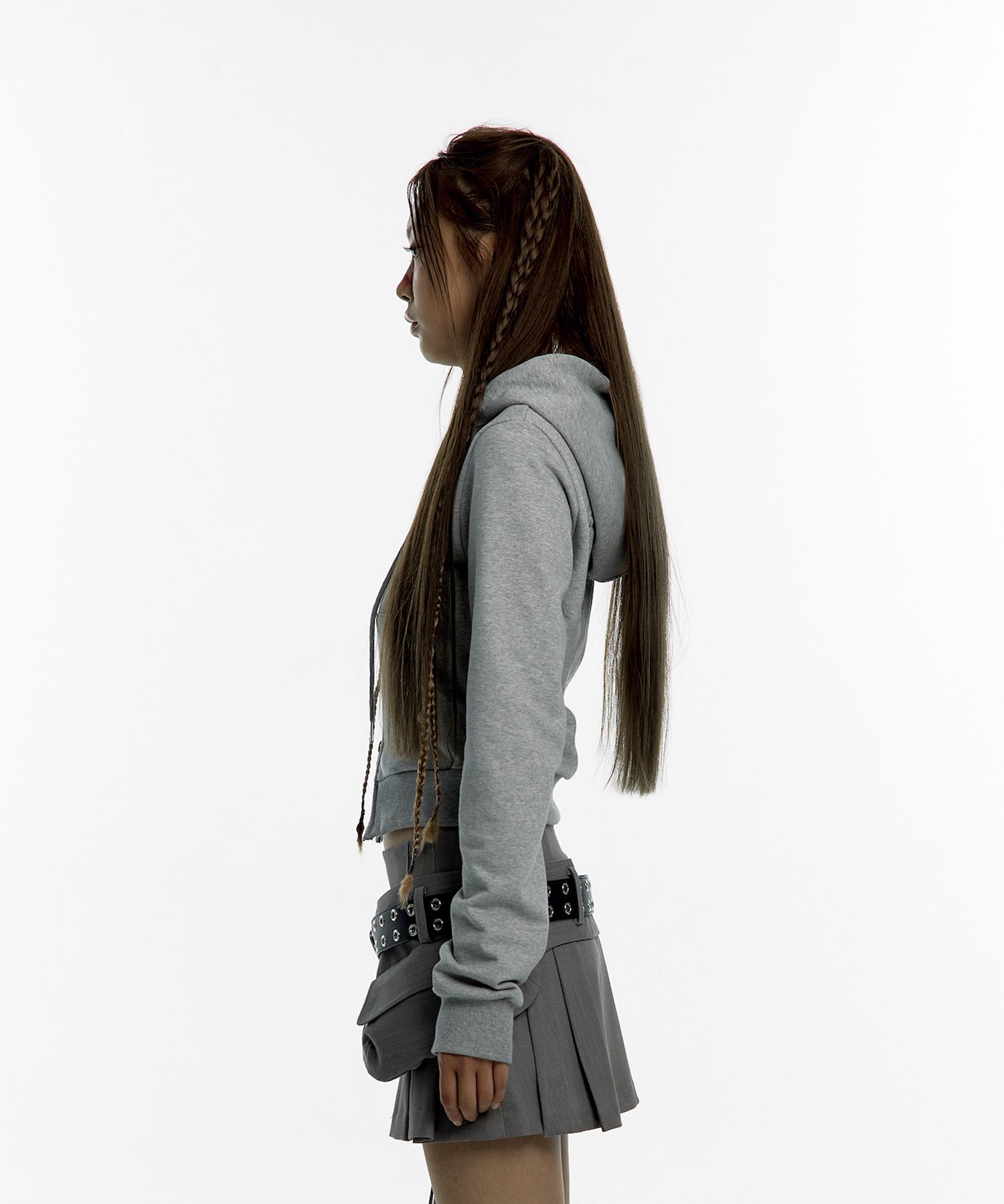 [Kashiko] Yantra Slim Hood Zip-up /追跡付 MUSINSA | KASHIKO Yantra Slim Hood Zip-up Gray