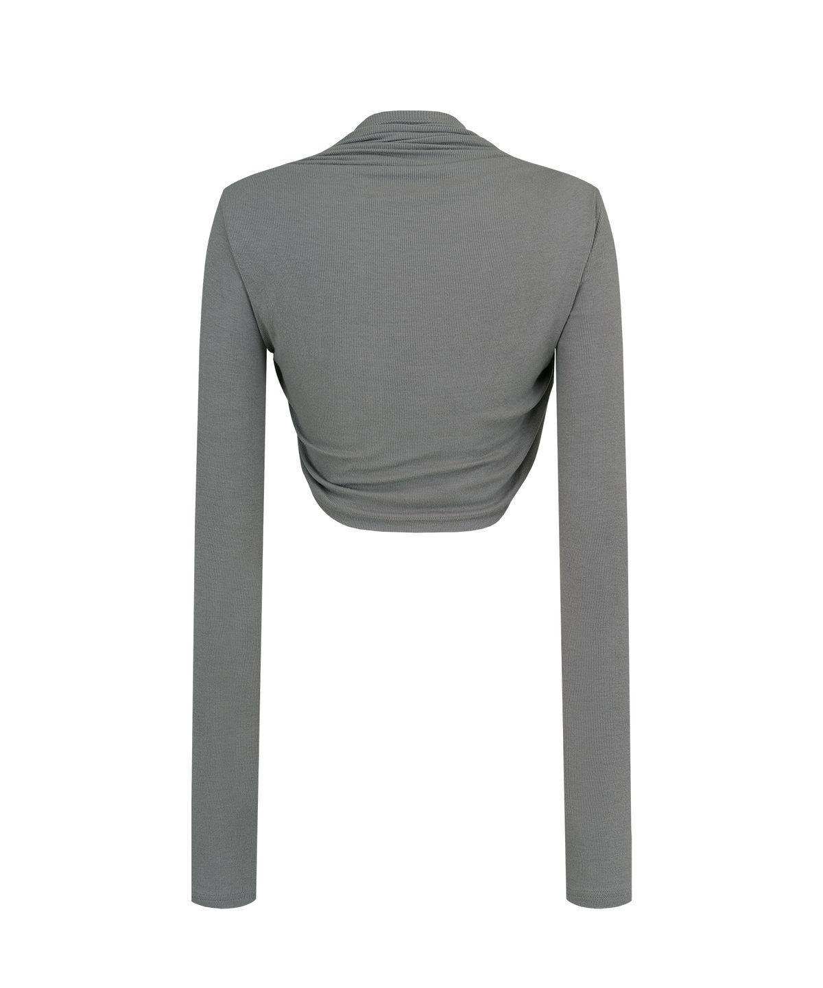 카시코(KASHIKO) Asymmetric Button Bolero Cardigan Charcaol