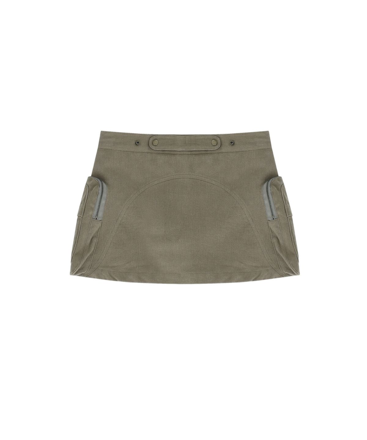 카시코(KASHIKO) Fluffy Cargo Mini Skirt Pants Khaki