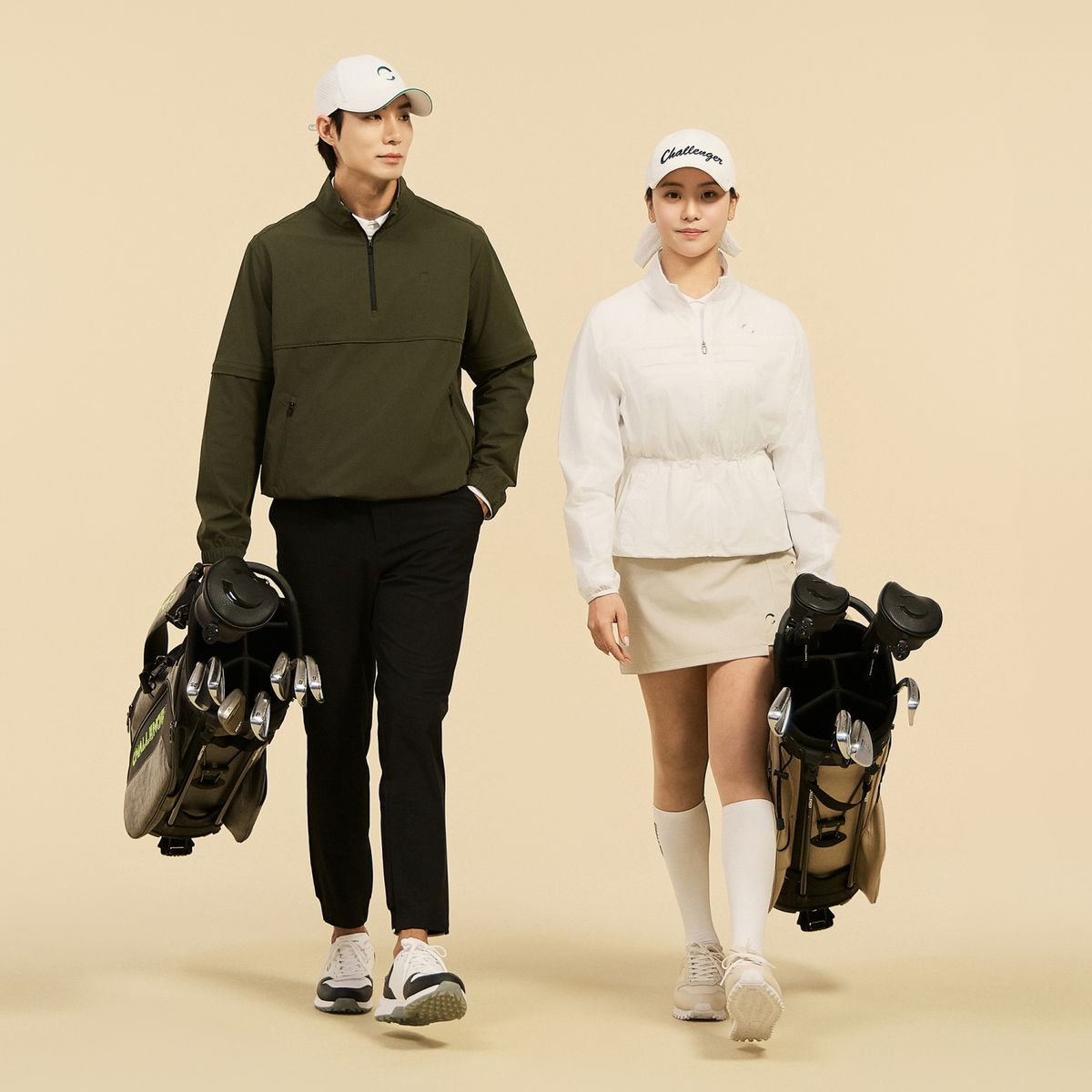 챌린저(CHALLENGER) 남성 스트레치 웰딩 포인트 반조거 팬츠 블랙