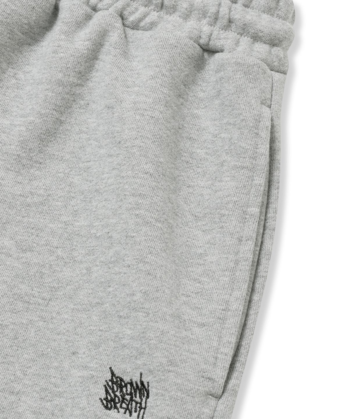 브라운브레스(BROWNBREATH) TAG SWEAT SHORTS - MELANGE GREY