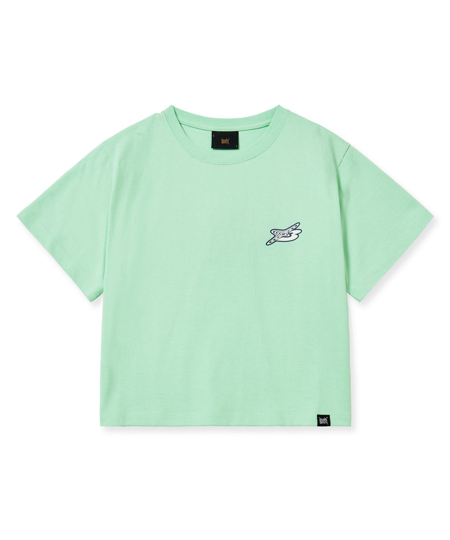 MUSINSA | BROWNBREATH W FLARE B CROP TEE - YELLOW GREEN