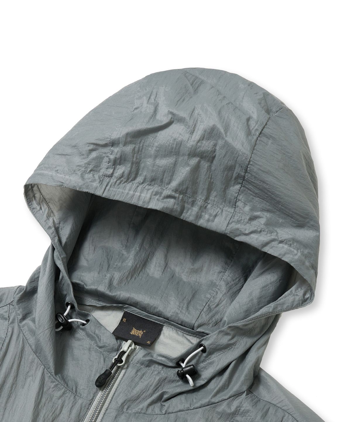 브라운브레스(BROWNBREATH) TAG NYLON HOOD VEST - LIGHT GREY