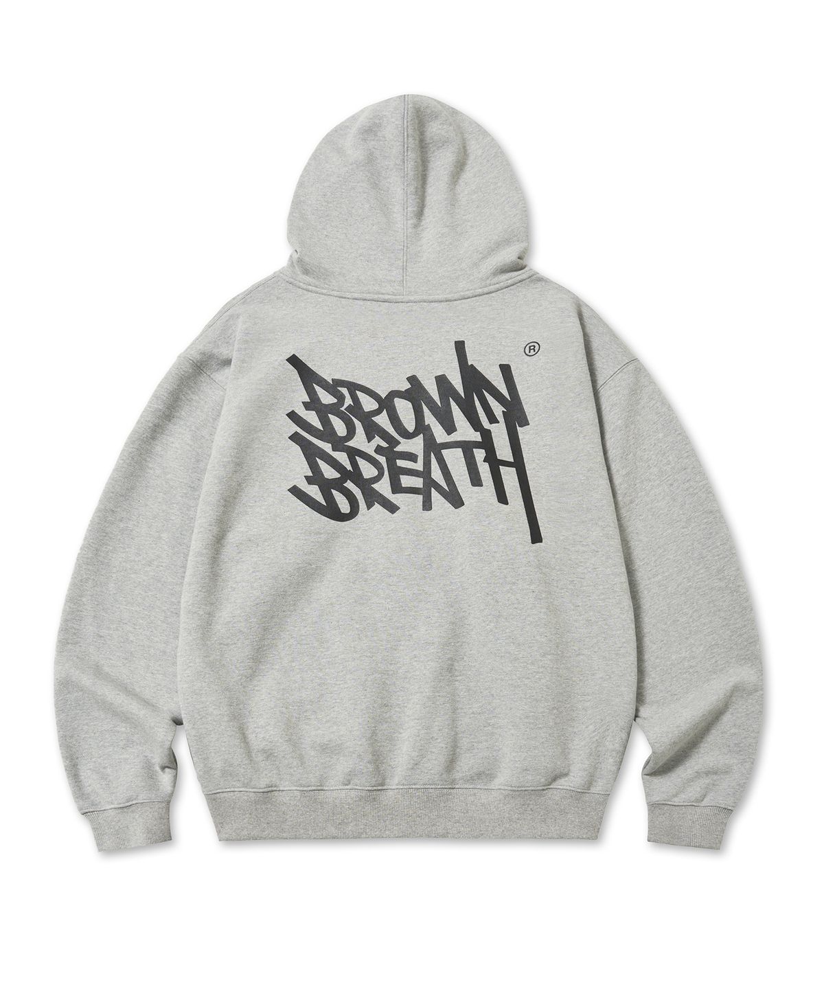 브라운브레스(BROWNBREATH) TAG HOOD ZIP UP - MELANGE GREY