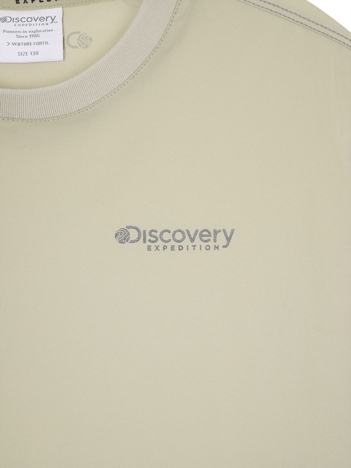 디스커버리 키즈(DISCOVERY KIDS) 키즈 프레시벤트 경량 우븐 아웃도어 트레이닝 반팔티셔츠 (L/BEIGE)