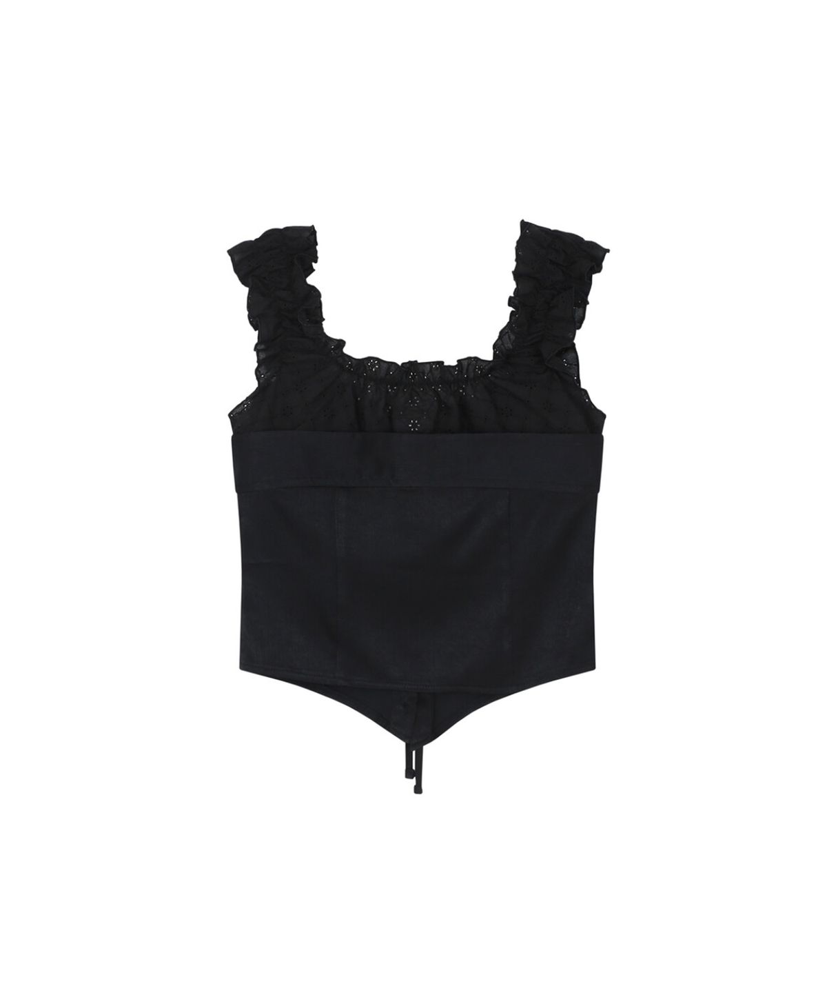 카시코(KASHIKO) Lace Layered Sleeveless Black