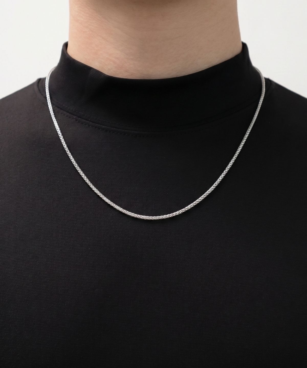 베이스클레프(BASSCLEF) 사각 체인 남자 목걸이 써지컬 스틸 CLEF Square Chain NEC