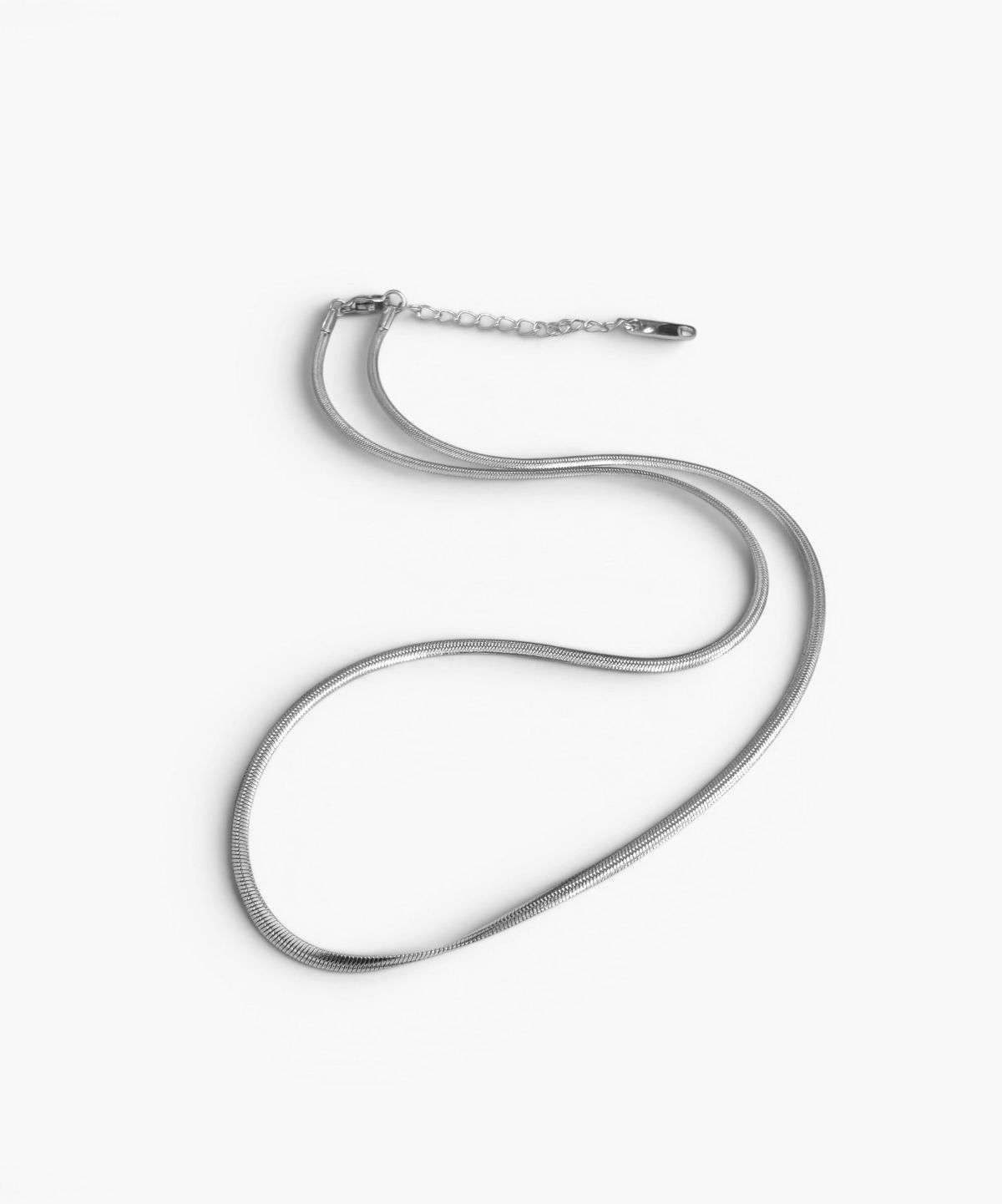 베이스클레프(BASSCLEF) 뱀띠 체인 목걸이 써지컬 스틸 CLEF Snake Chain NEC