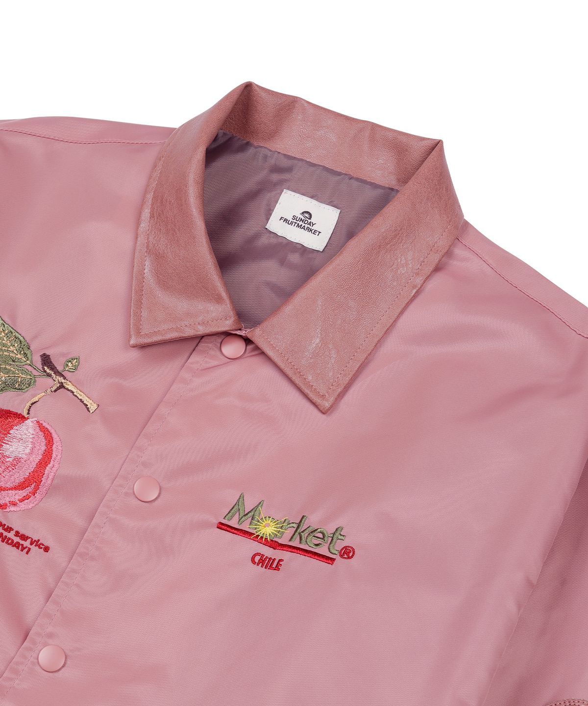 선데이후르츠마켓(SUNDAY FRUIT MARKET) APPLE COACH JACKET PINK