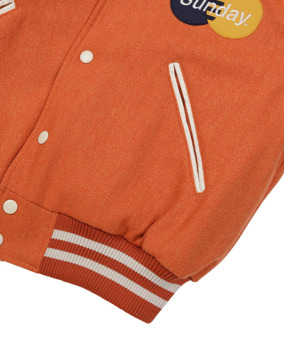 선데이후르츠마켓(SUNDAY FRUIT MARKET) W) GOLDEN HOUR VARSITY JACKET ORANGE