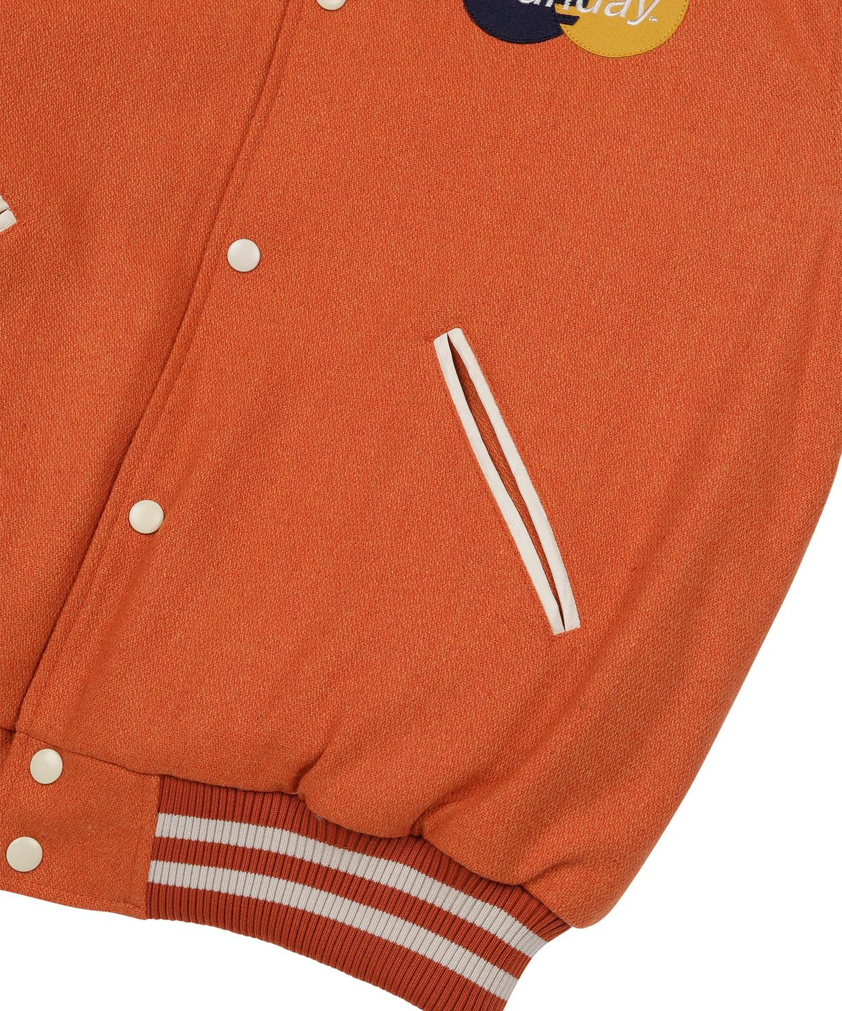 선데이후르츠마켓(SUNDAY FRUIT MARKET) GOLDEN HOUR VARSITY JACKET ORANGE