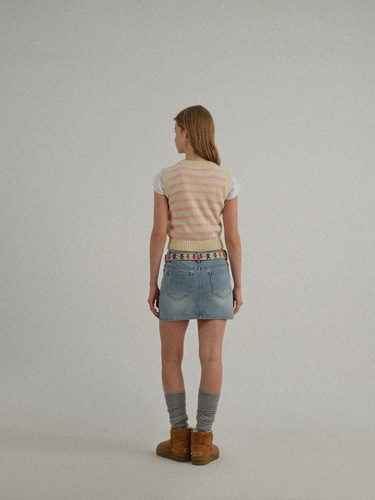 선데이후르츠마켓(SUNDAY FRUIT MARKET) W) CANDY CROPPED VEST CREAM