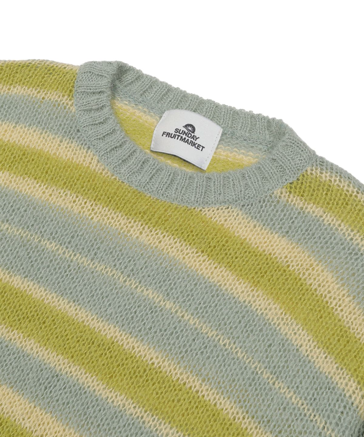 선데이후르츠마켓(SUNDAY FRUIT MARKET) STRIPE SUN KNIT CREW MINT