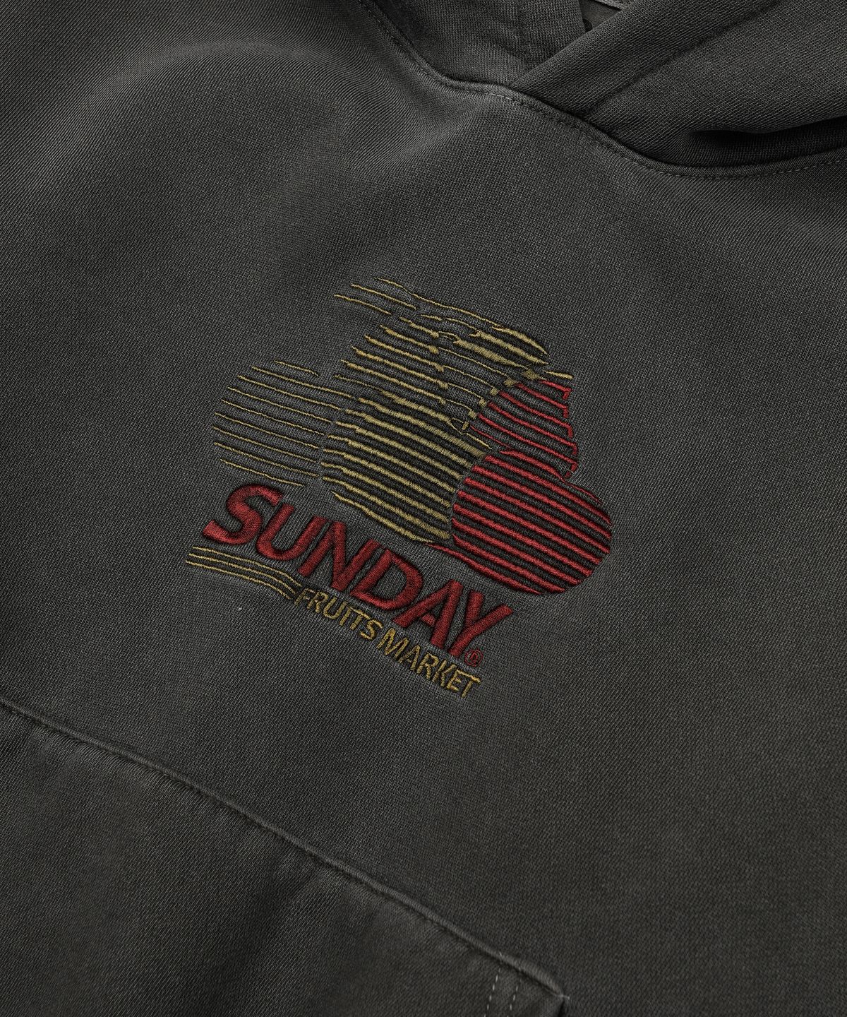 선데이후르츠마켓(SUNDAY FRUIT MARKET) W) PIGMENT CHERRY HOODIE CHARCOAL