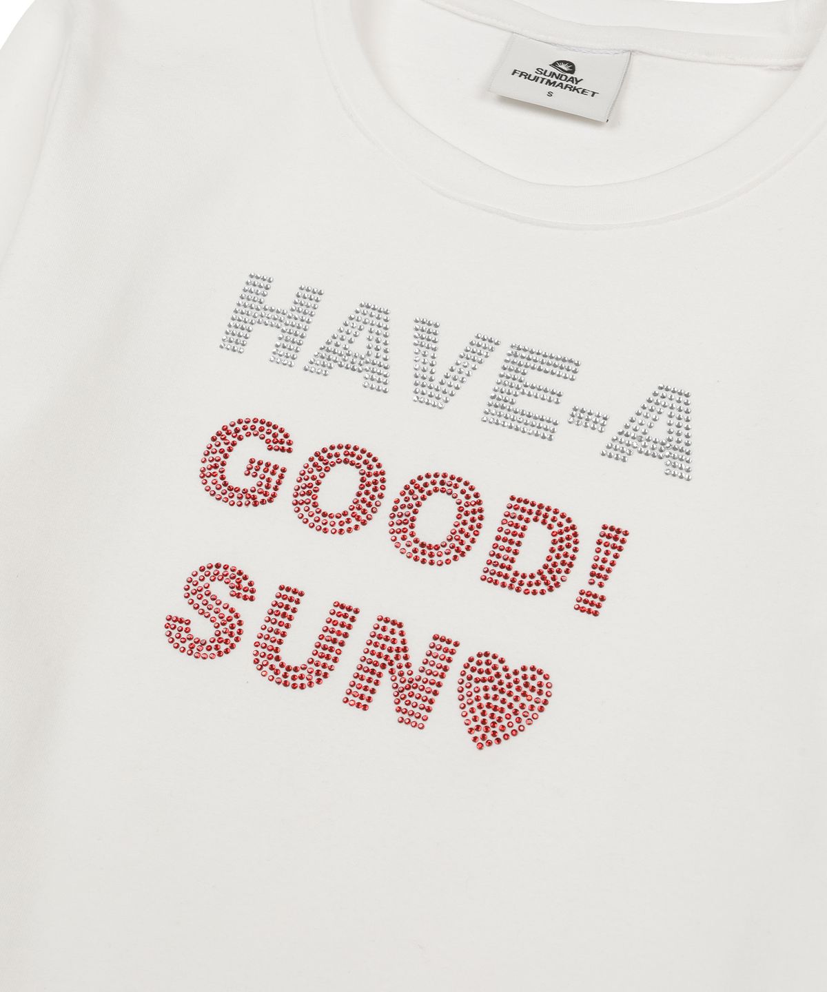 선데이후르츠마켓(SUNDAY FRUIT MARKET) W) BLING LETTER LS TEE IVORY