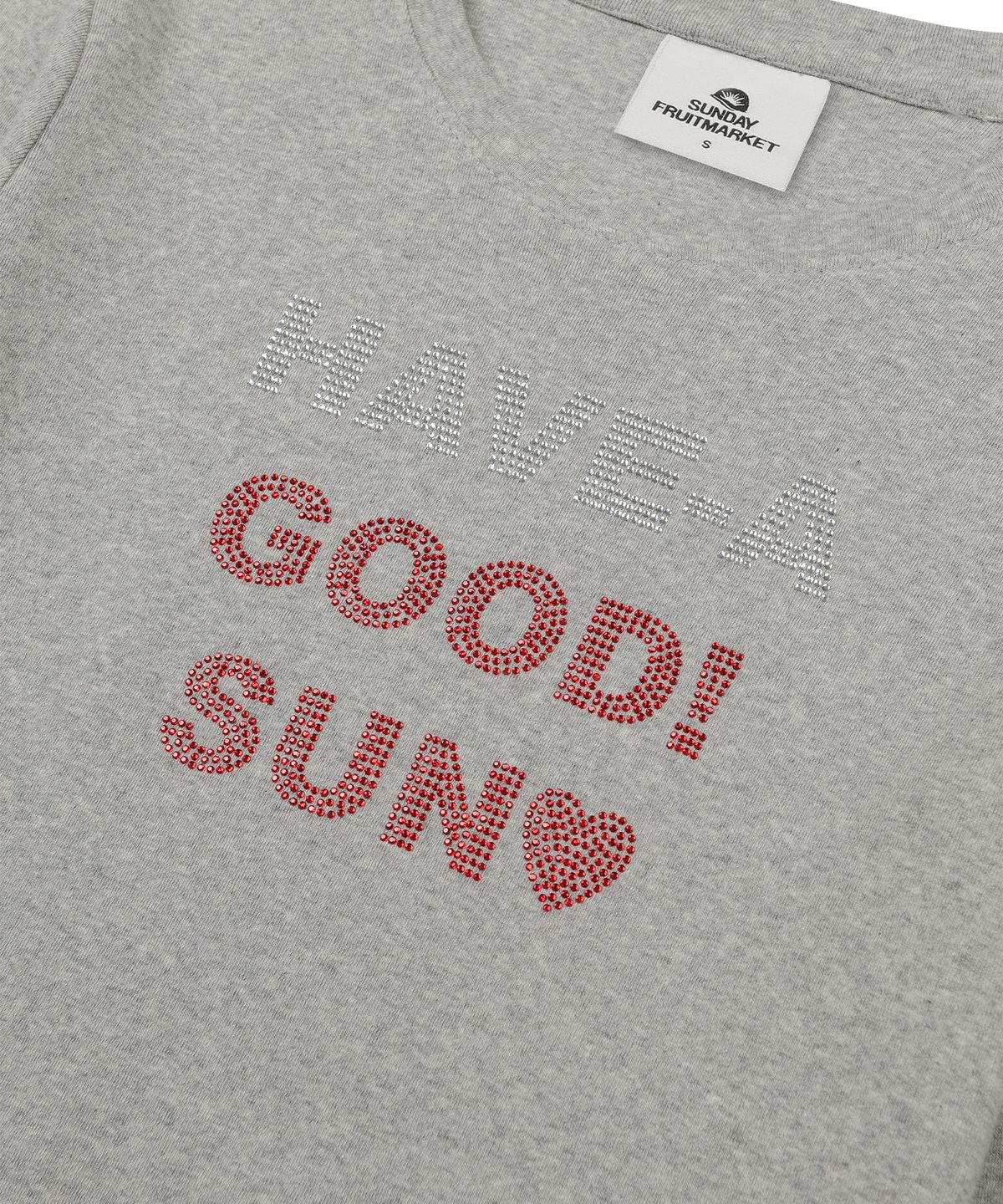 선데이후르츠마켓(SUNDAY FRUIT MARKET) W) BLING LETTER LS TEE GRAY