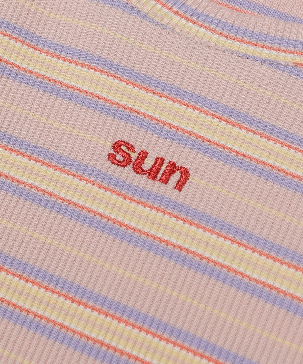 선데이후르츠마켓(SUNDAY FRUIT MARKET) W) SUN STRIPE LS TEE PINK