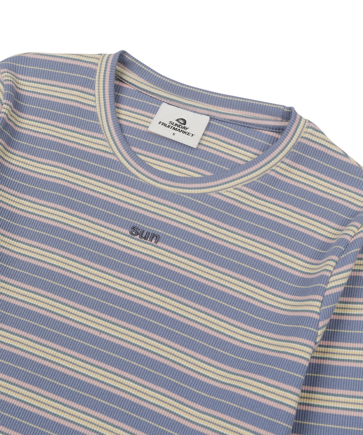 선데이후르츠마켓(SUNDAY FRUIT MARKET) W) SUN STRIPE LS TEE SKYBLUE