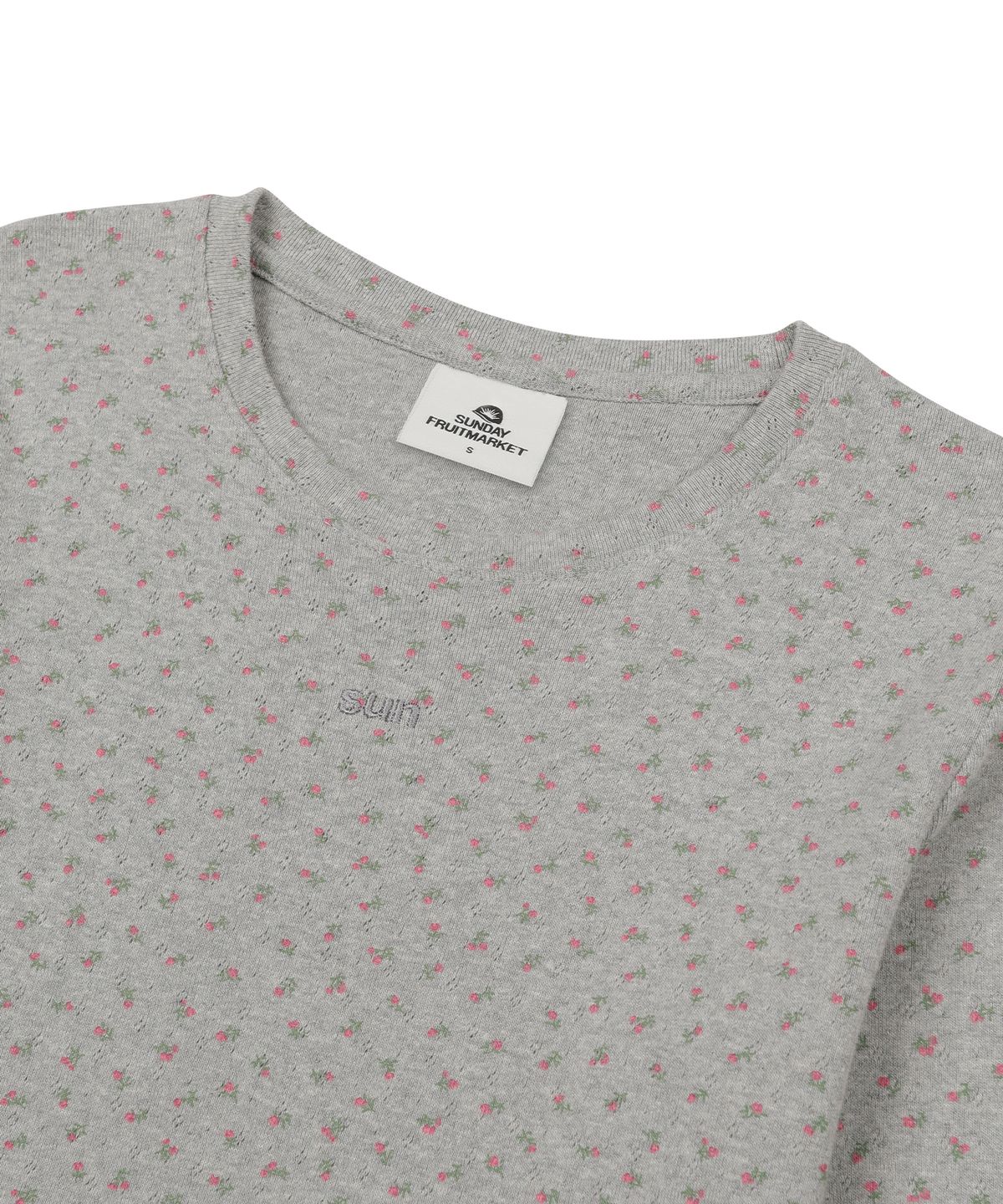 선데이후르츠마켓(SUNDAY FRUIT MARKET) W) SUN FLOWER LS TEE GRAY