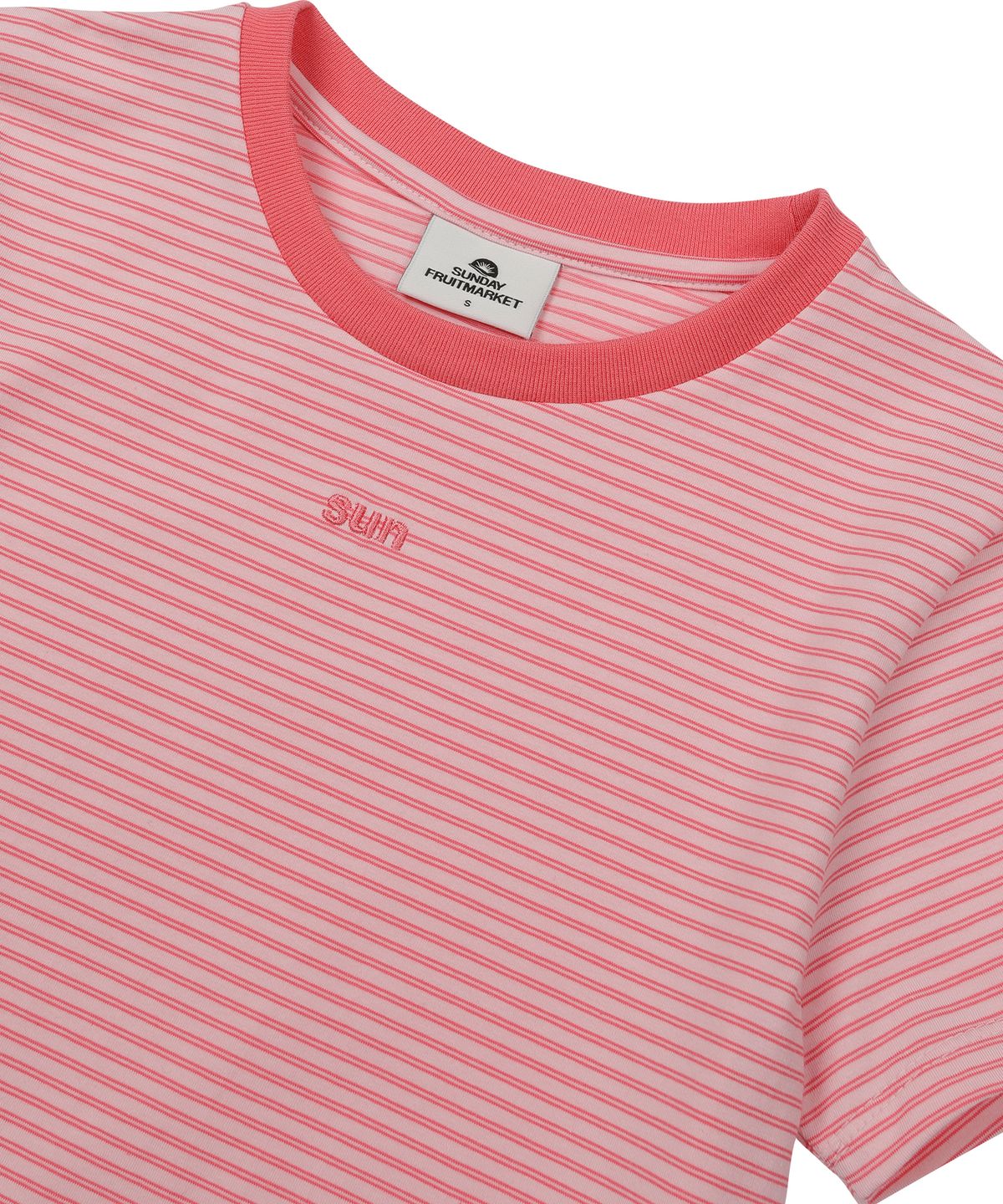 선데이후르츠마켓(SUNDAY FRUIT MARKET) W) MINI SUN STRIPE TEE PINK