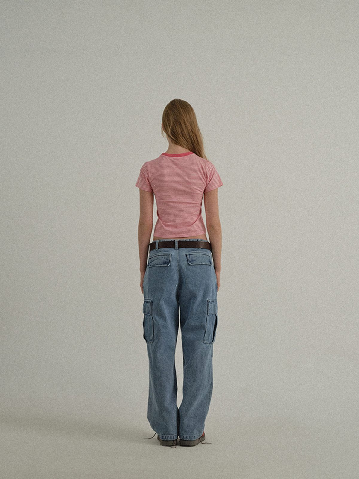 선데이후르츠마켓(SUNDAY FRUIT MARKET) W) MINI SUN STRIPE TEE PINK
