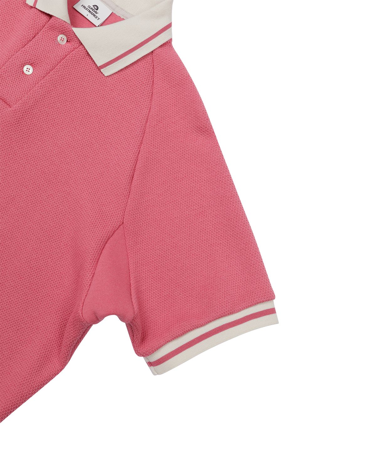 선데이후르츠마켓(SUNDAY FRUIT MARKET) W) CHERRY WAFFLE COLLAR TEE PINK