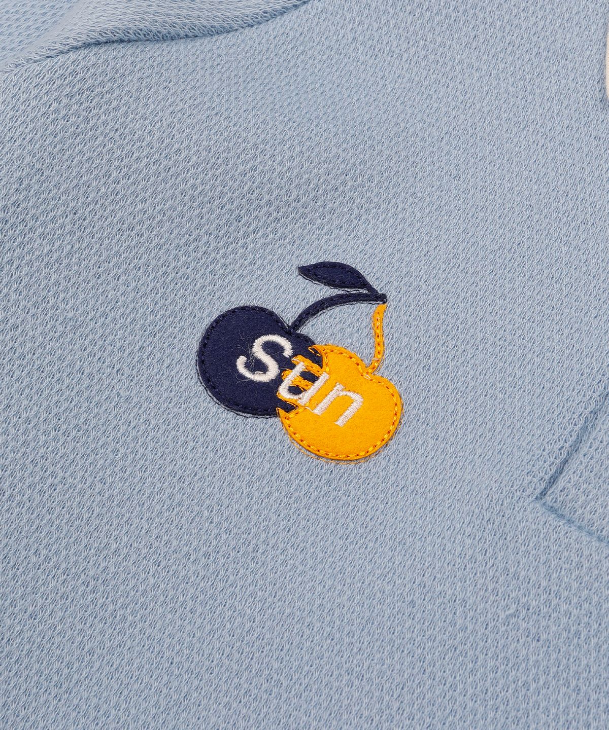 선데이후르츠마켓(SUNDAY FRUIT MARKET) W) CHERRY WAFFLE COLLAR TEE SKYBLUE