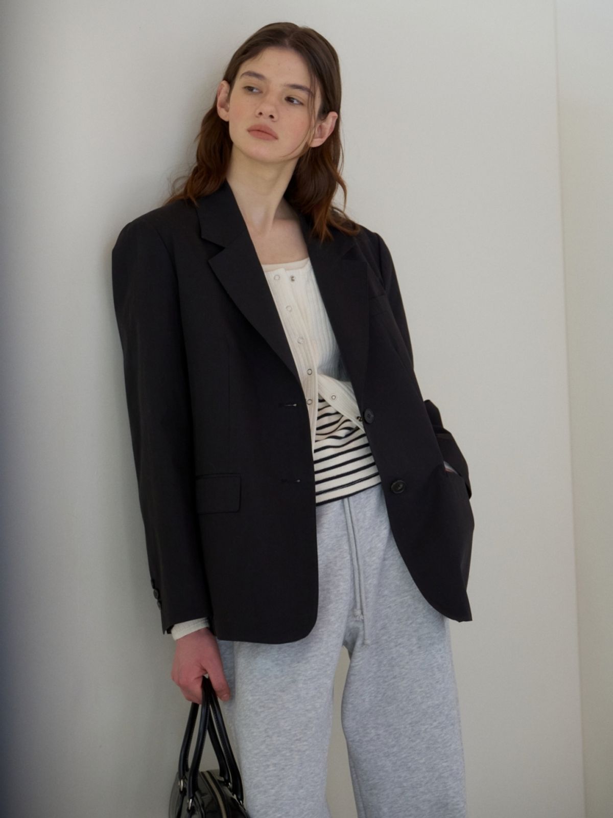 어나우트(UNNOUT) DAILY COTTON JACKET BLACK
