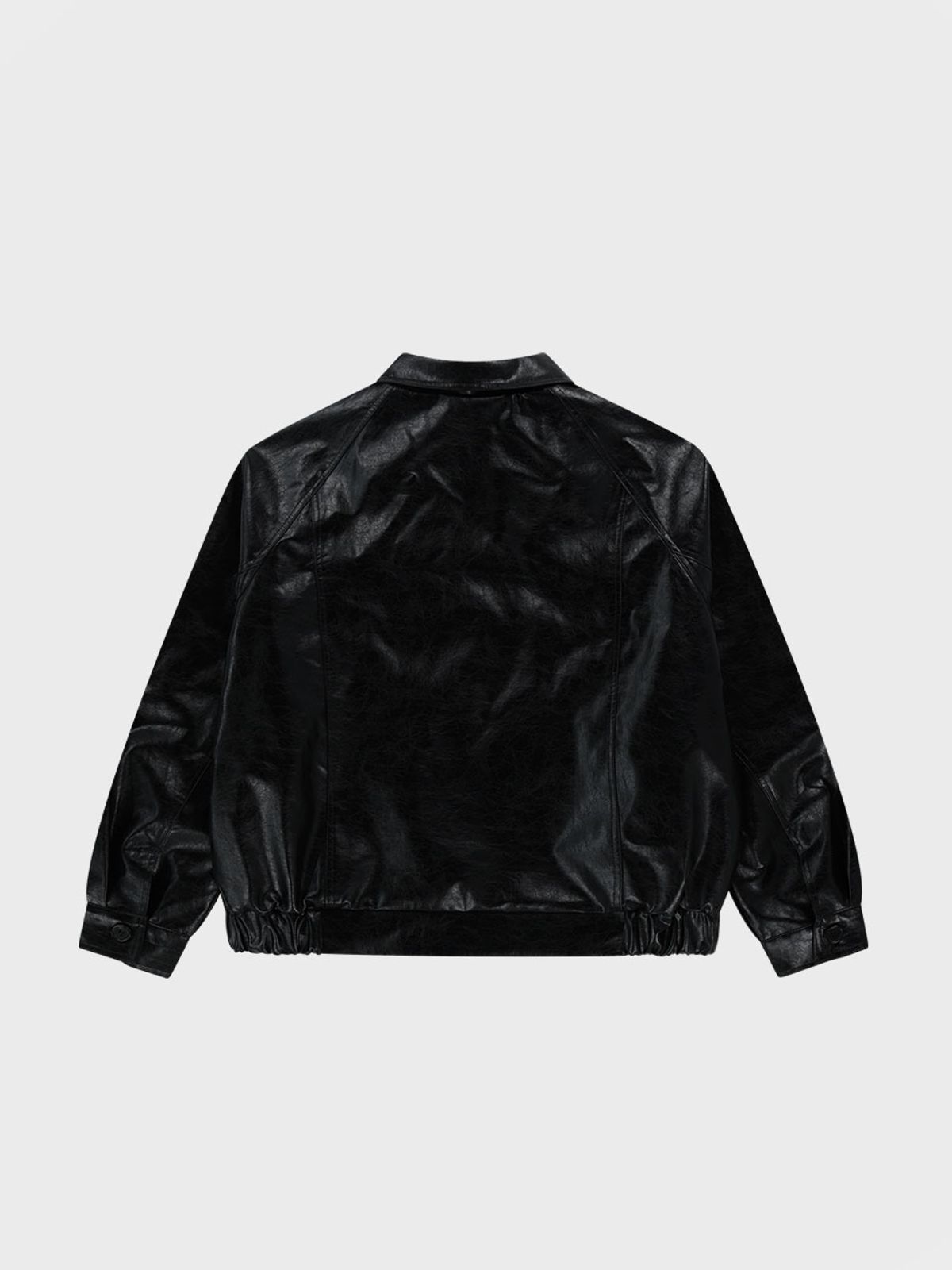 비수스(VISUS) Leather Bomber Jacket_Black