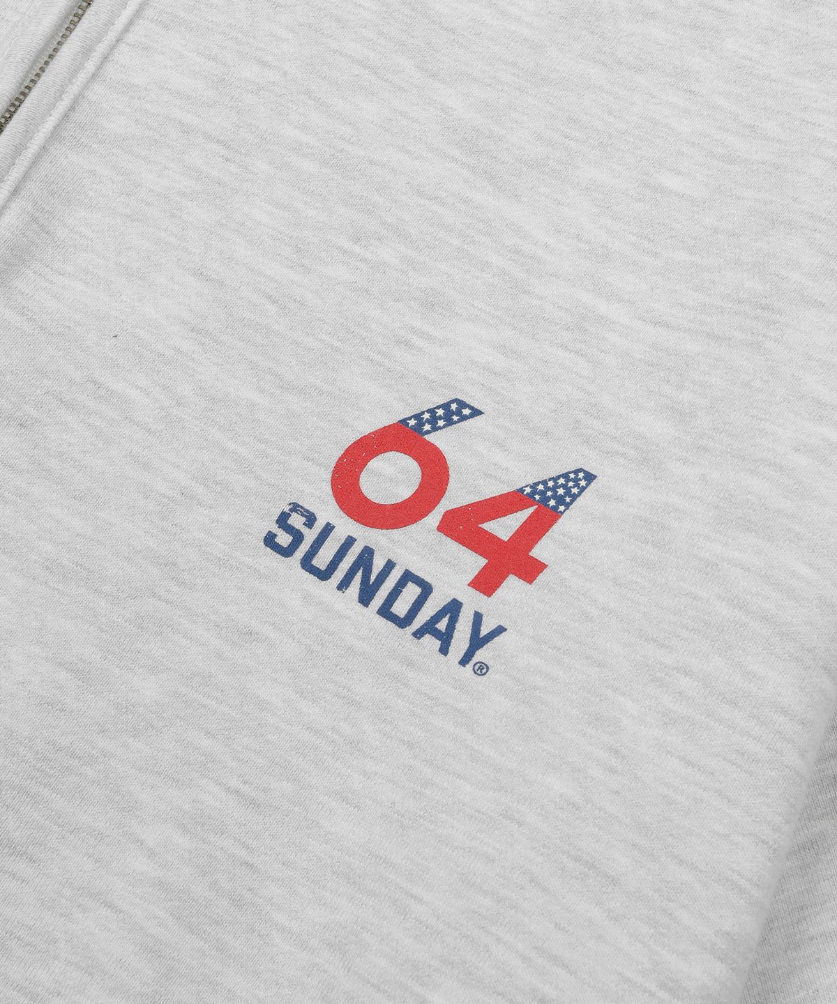 선데이후르츠마켓(SUNDAY FRUIT MARKET) FLAG HALF ZIP SWEATSHIRT GRAY