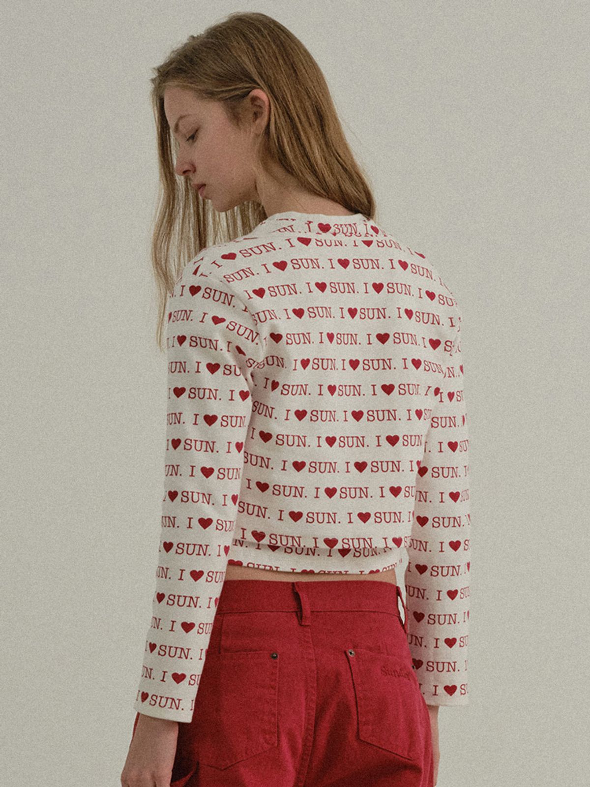 선데이후르츠마켓(SUNDAY FRUIT MARKET) W) I LOVE SUN CARDIGAN IVORY