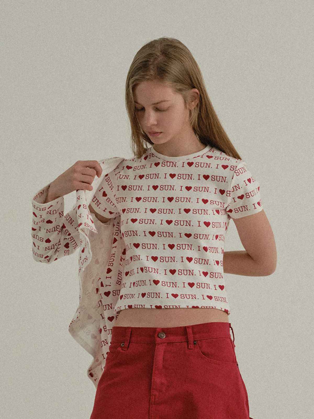 선데이후르츠마켓(SUNDAY FRUIT MARKET) W) I LOVE SUN CARDIGAN IVORY