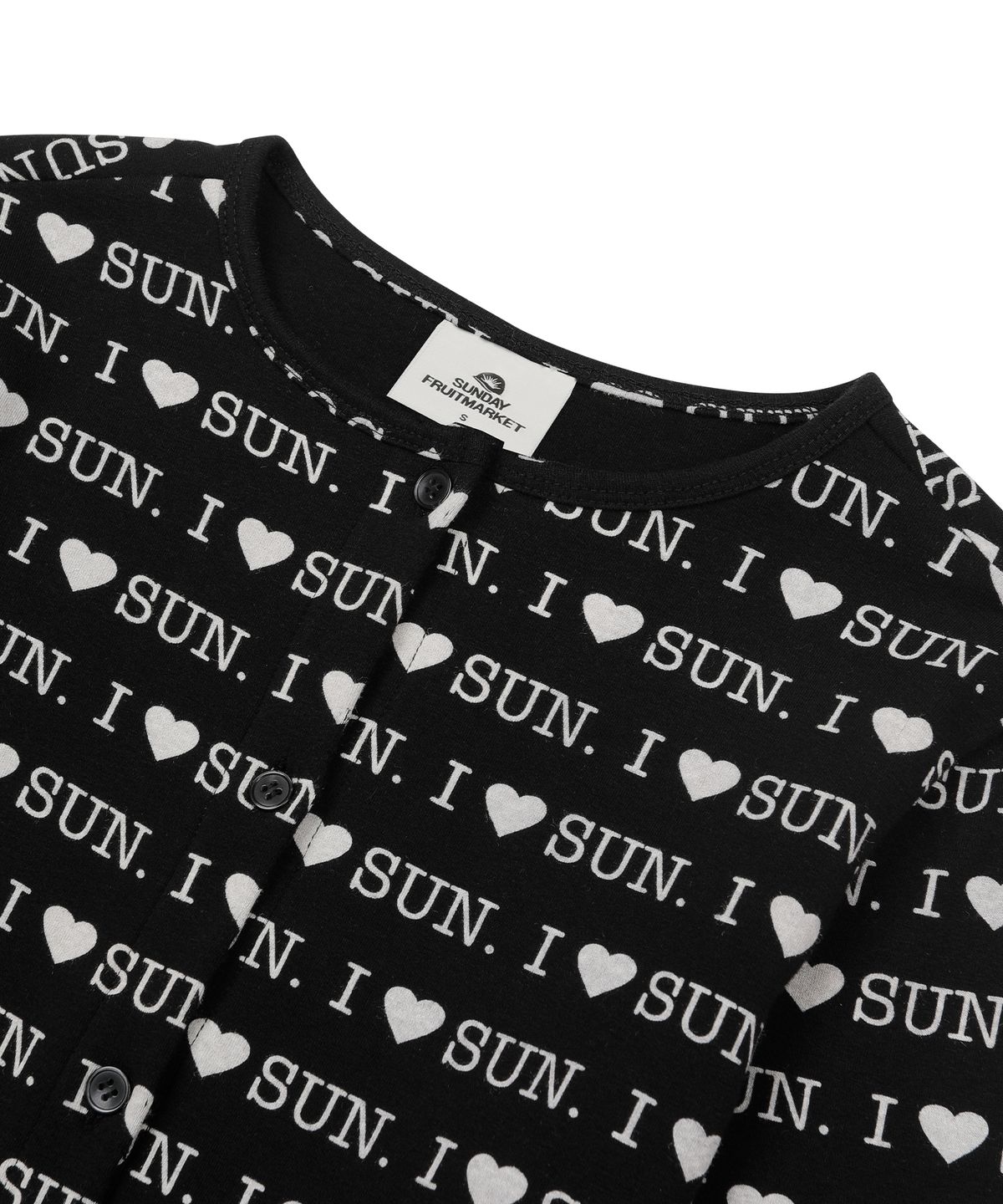 선데이후르츠마켓(SUNDAY FRUIT MARKET) W) I LOVE SUN CARDIGAN BLACK