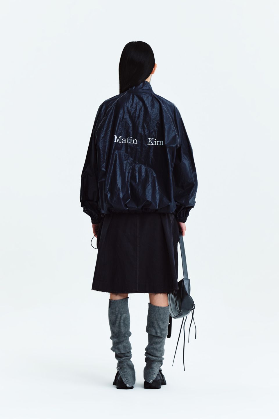 MUSINSA公式 | MATIN KIM MATIN KIM LOGO COATING JUMPER IN NAVY