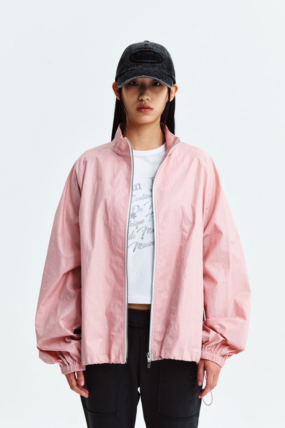 MUSINSA | MATIN KIM MATIN KIM LOGO COATING JUMPER IN PINK