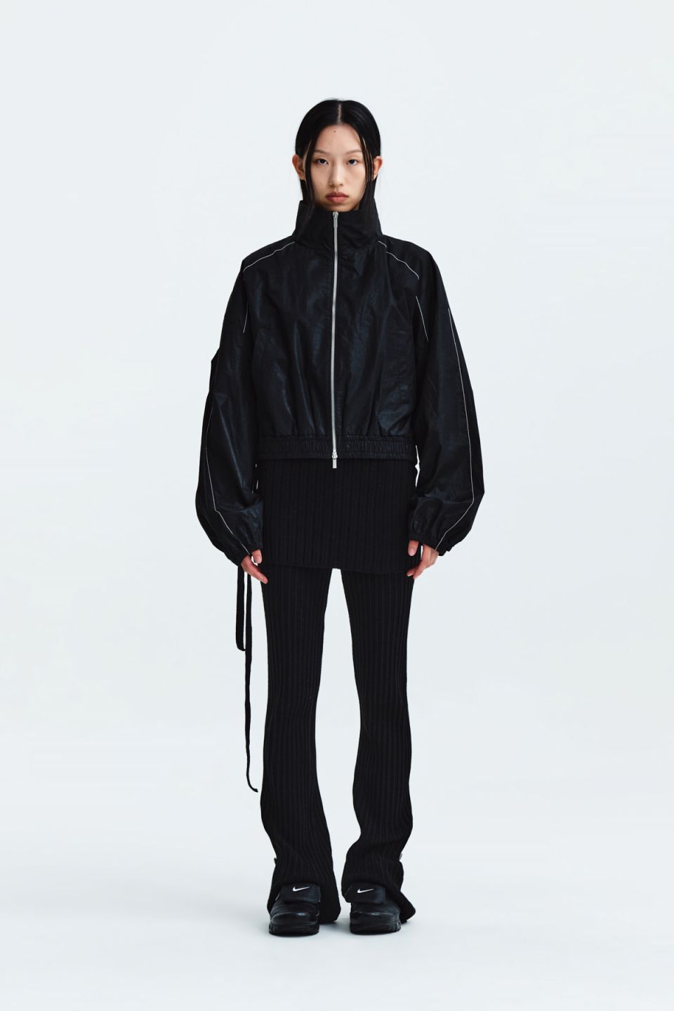ジャケット・アウター MATIN COATING CROP BLOUSON IN BLACK MUSINSA公式 | MATIN KIM MATIN COATING CROP BLOUSON IN BLACK