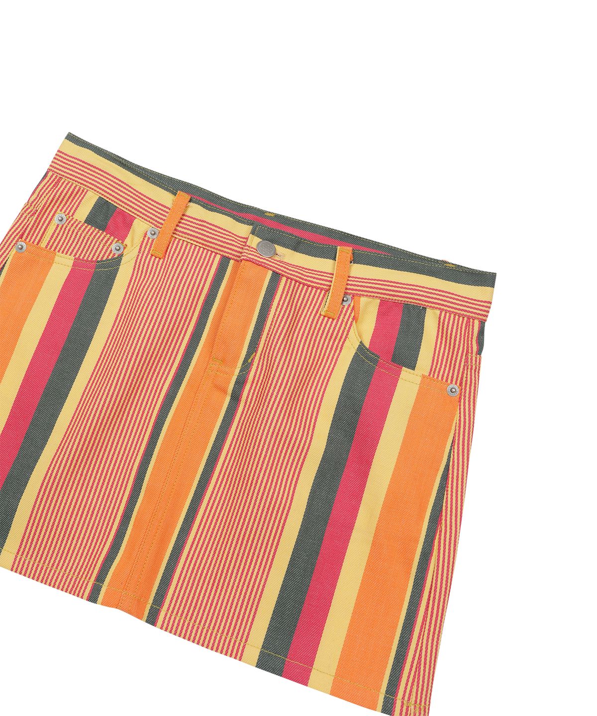 선데이후르츠마켓(SUNDAY FRUIT MARKET) W) FRUIT STRIPE SKIRT ORANGE
