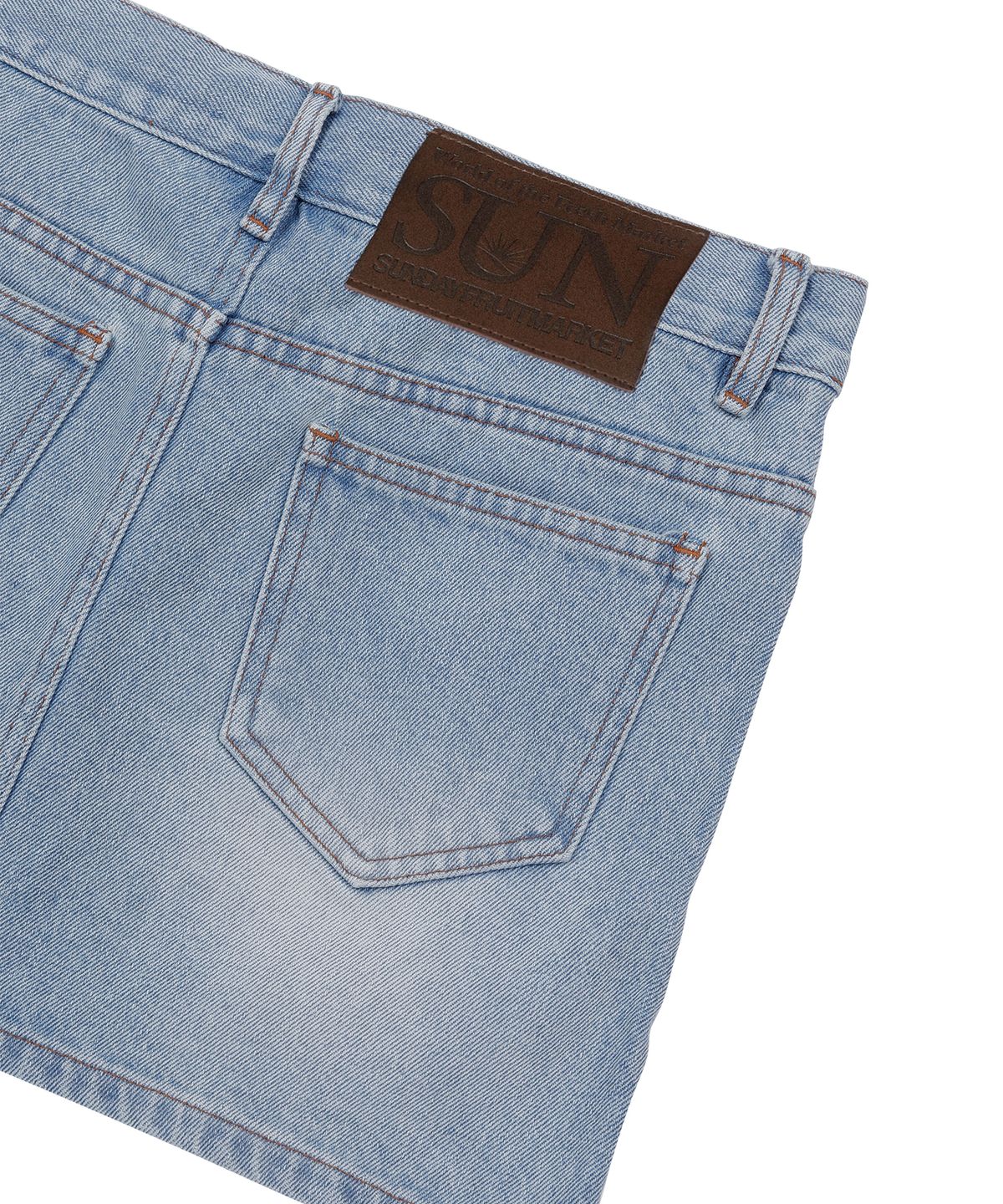 선데이후르츠마켓(SUNDAY FRUIT MARKET) W) SUNDAY DENIM SKIRT LIGHT DENIM