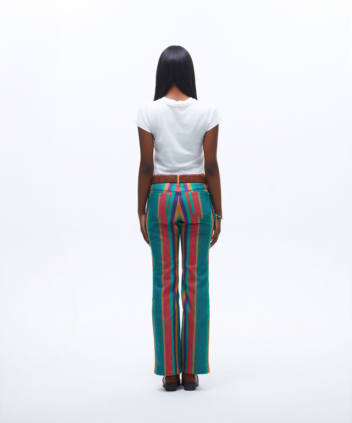 선데이후르츠마켓(SUNDAY FRUIT MARKET) W) FRUIT STRIPE PANT GREEN