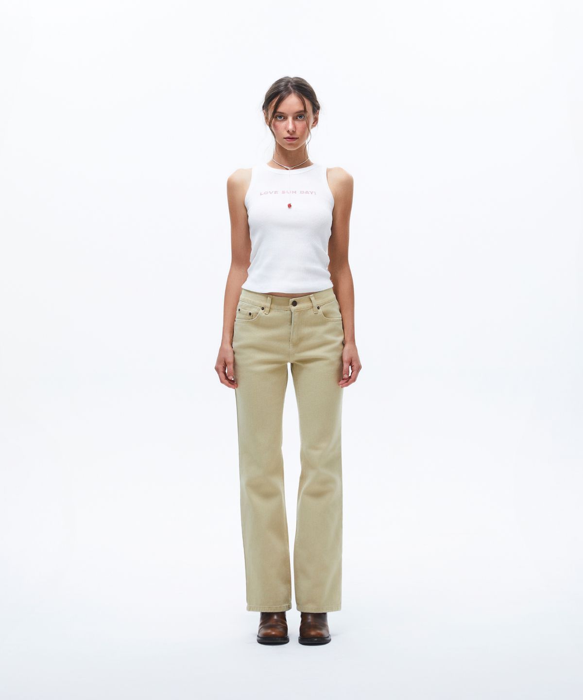 선데이후르츠마켓(SUNDAY FRUIT MARKET) W) BASIC FLARE PANT BEIGE