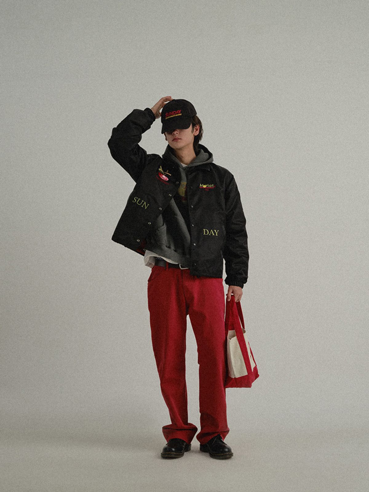 선데이후르츠마켓(SUNDAY FRUIT MARKET) SUNDAY CARPENTER PANT BLACK
