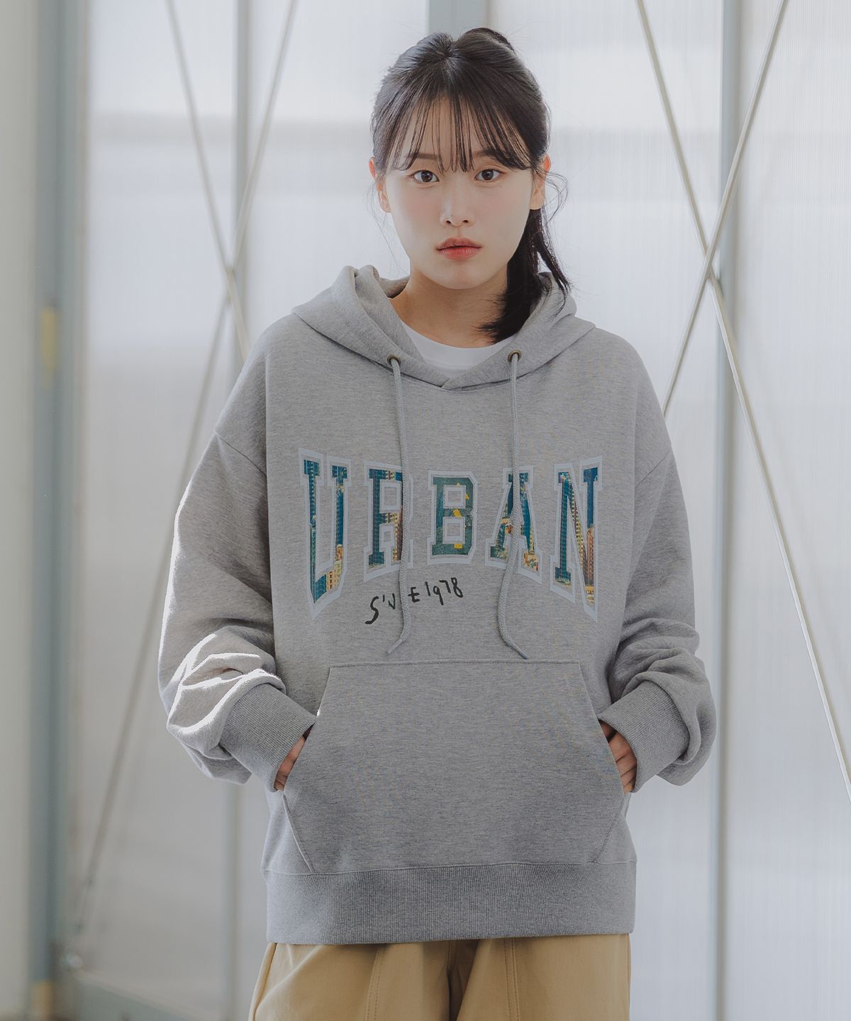 앨빈클로(ALVINCLO) URBAN 오버핏 후드티 AVH645 (3 COLOR)