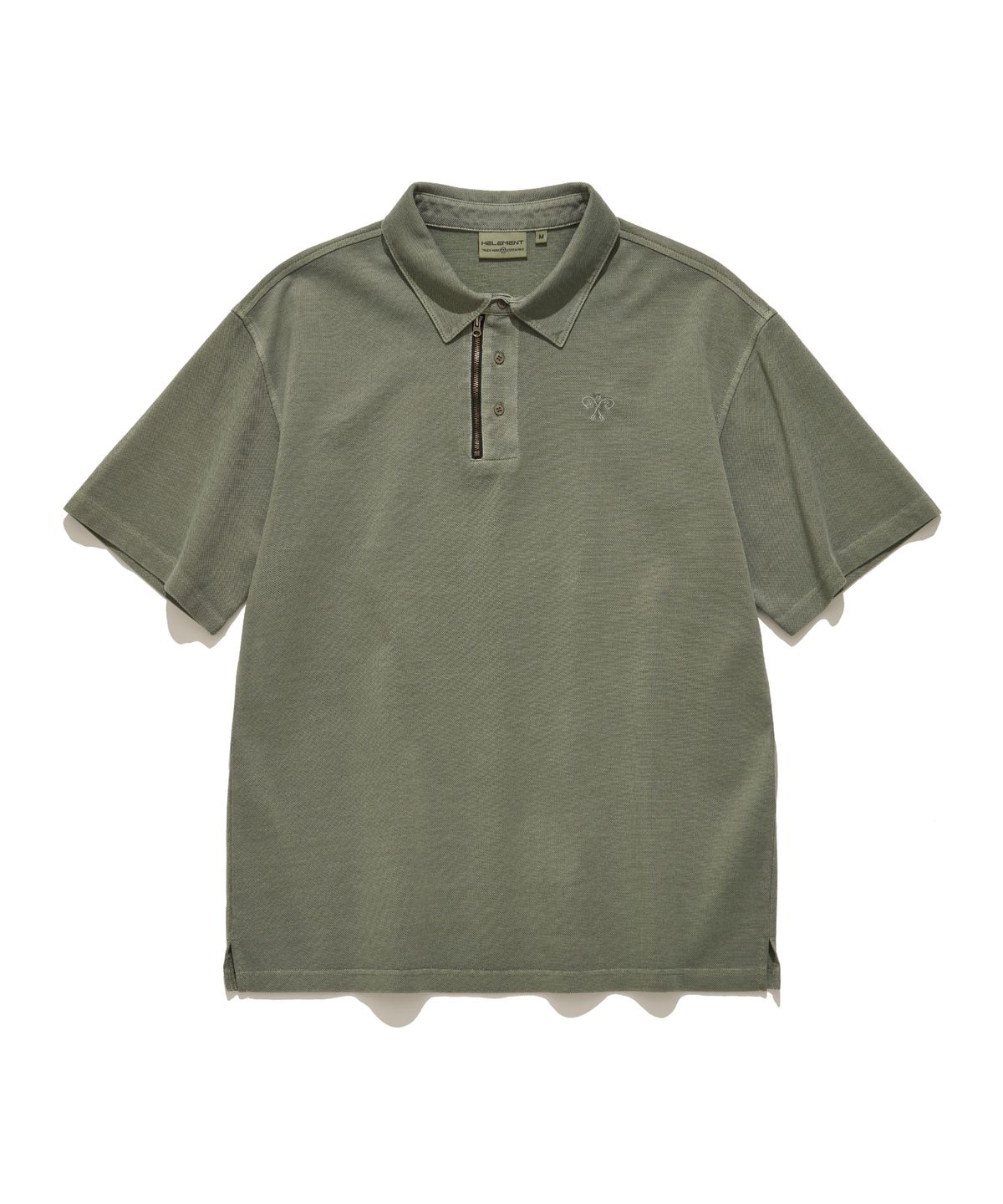 힐리먼트(HELEMENT) 피그먼트 메탈 PQ 반팔티셔츠 (D KHAKI)
