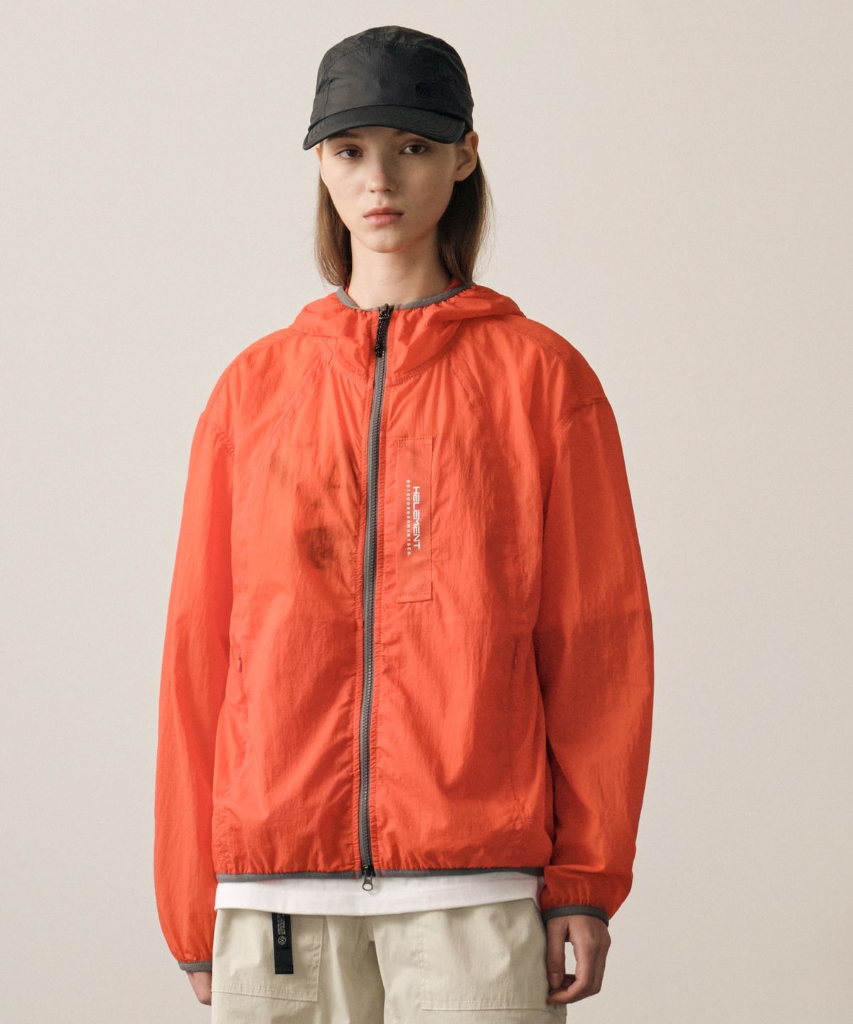 힐리먼트(HELEMENT) 코쿤 웨빙 바람막이 자켓 (ORANGE)