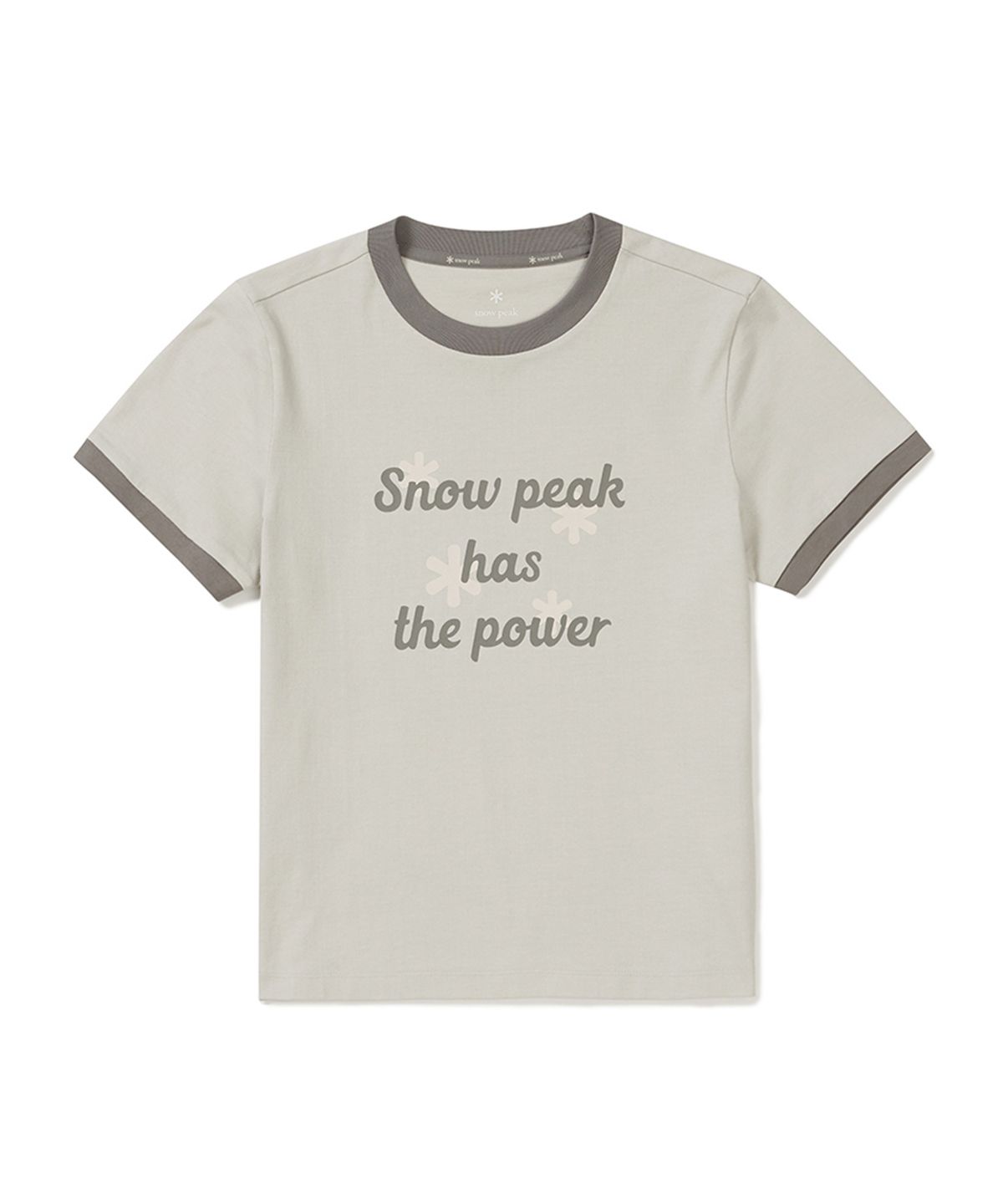 스노우피크 어패럴(SNOWPEAK APPAREL) 코튼 여성 링거 반팔 티셔츠 (S25MWFTS63) Light Beige