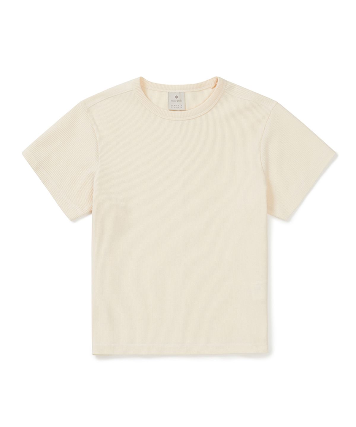 스노우피크 어패럴(SNOWPEAK APPAREL) 와플 여성 반팔 티셔츠 (S25MWFTS37) Pastel Yellow