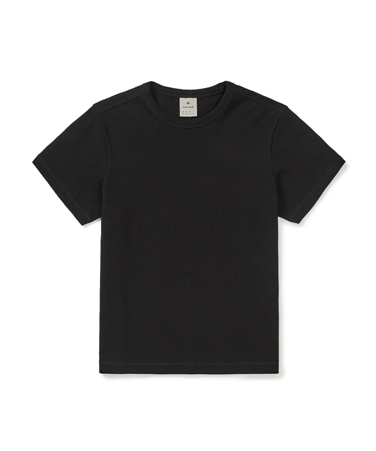 스노우피크 어패럴(SNOWPEAK APPAREL) 와플 여성 반팔 티셔츠 (S25MWFTS37) Black