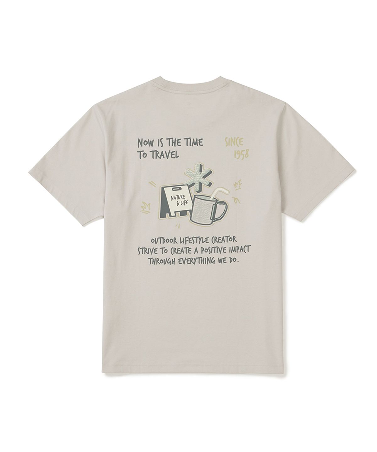스노우피크 어패럴(SNOWPEAK APPAREL) 에어로쿨 머그 반팔 티셔츠 (S25MMFTS74) Sand Beige