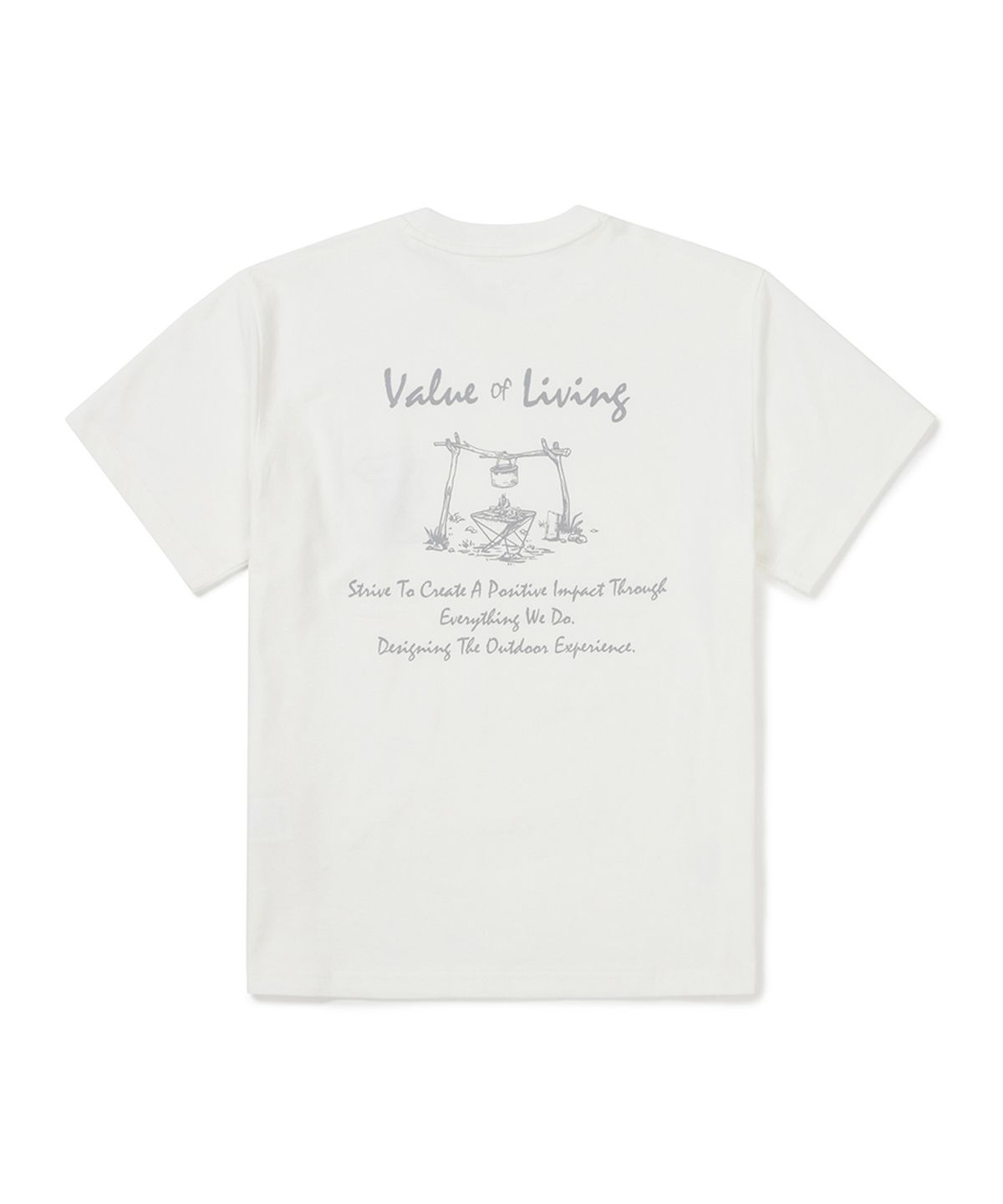 스노우피크 어패럴(SNOWPEAK APPAREL) 소로나 캠퍼 반팔 티셔츠 (S25MMFTS06) Off White